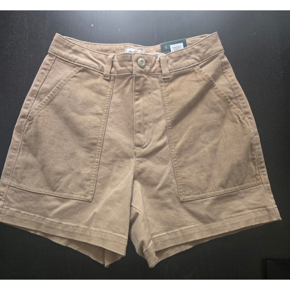 Alpine Design Corduroy High Rise Shorts Women's Size 4 Pocket Casual